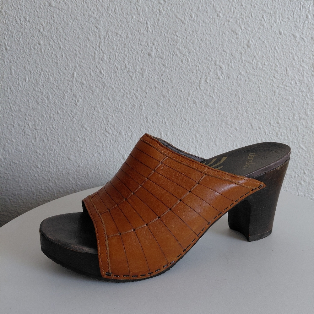 Dansko Mule Open Toe Leather Sandals Heels